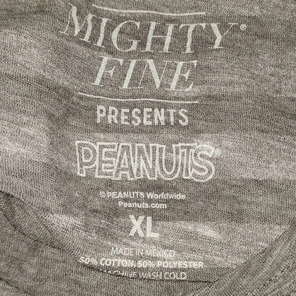 Mighty Fine Presents Peanuts Womens‎ Gray Snoopy Shirt XL - Picture 3 of 4